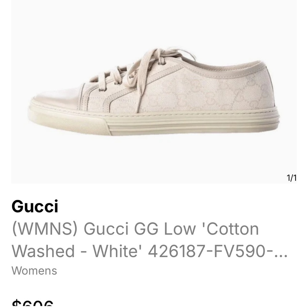 New Gucci Canvas low top sneakers